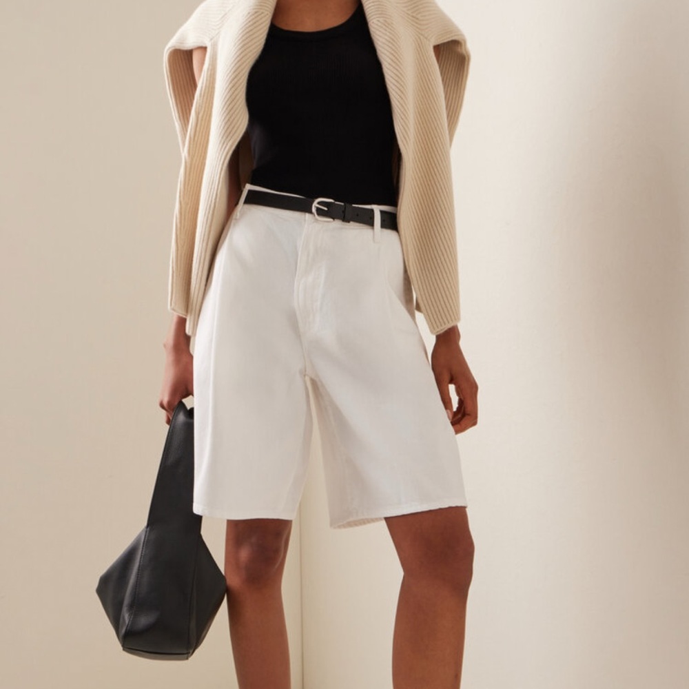 Agolde Women's High Waist White Shorts